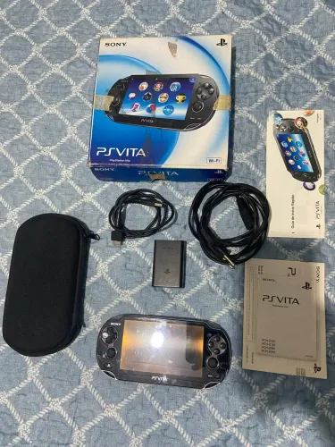 PS Vita OLED PCH-1101 Completo + Caixa + Cartão Original 32GB + SD2Vita 128GB