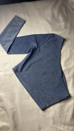 cropped shein brilhoso 