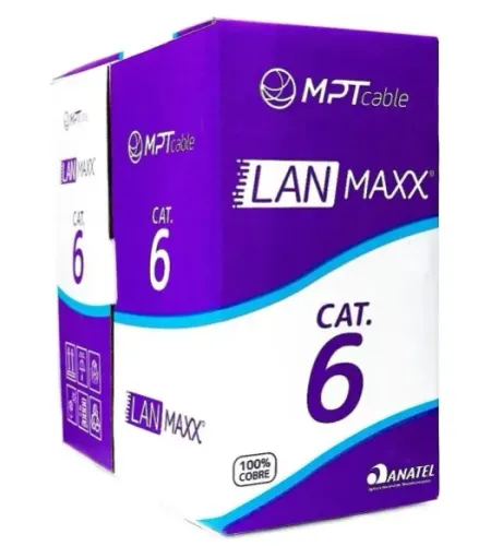 Cabo de Rede Lan U/UTP Cat6 23 AWG Azul 170 Metros MPT Cable