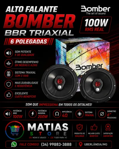 ALTO-FALANTE BOMBER BBR TRiaxial 6"