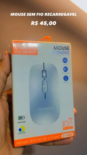 Mouse sem fio recarregavel 