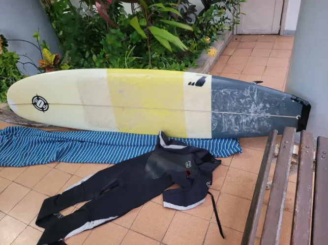 Prancha surf funboard 7.11 com capa