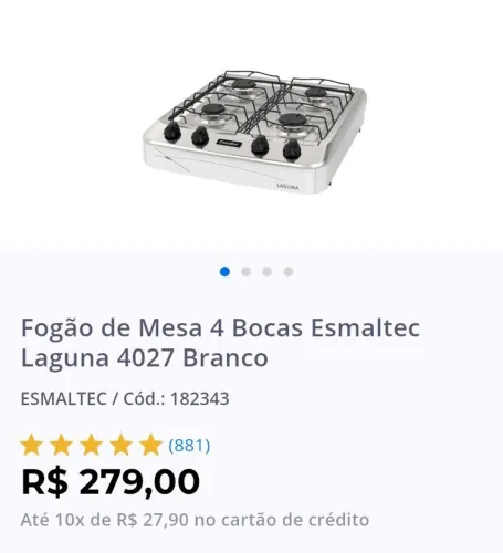 Fogão Laguna zero com nota! 180,00 reais *68