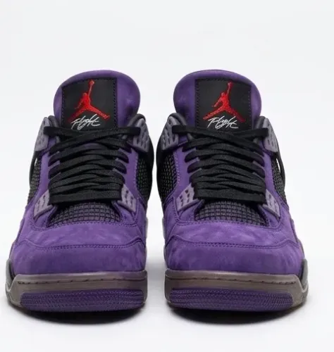 Air Jordan 4 Retro x Travis Scott "Purple Suede" - tamanho 40