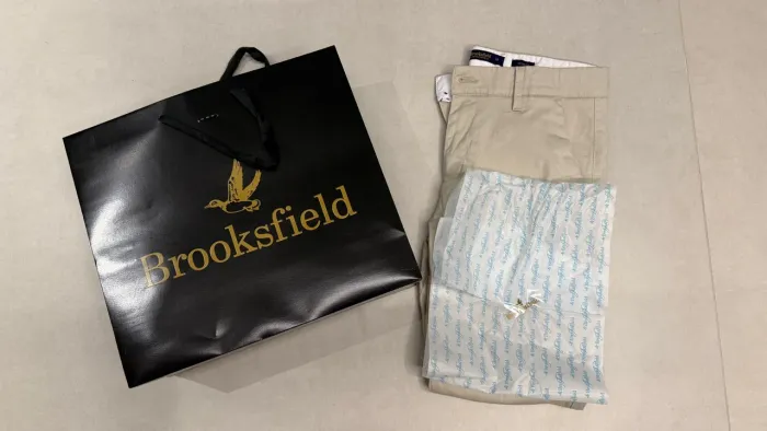 Calça Chino Brooksfield Junior Bege - Tamanho 14 (Slim Fit)