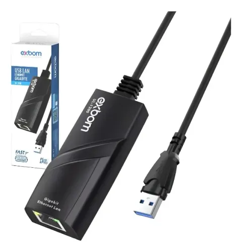 Usb X RJ45 UL-1200 Internet Gigabyte Exbom Plug Play 3.0 (Jk Eletrônicos)