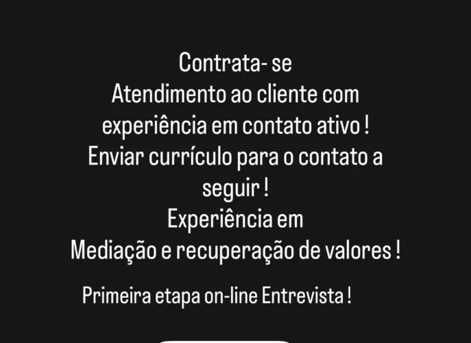 Atendimento ao cliente 