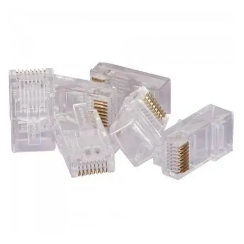 Kit 20 Conectores Rj45 Cat5e Plug Rede Ethernet Internet