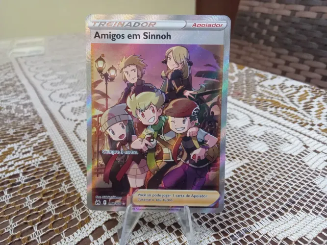 Carta Pokémon tcg treinador Amigos em Sinnoh 149/159 em estado SP copag