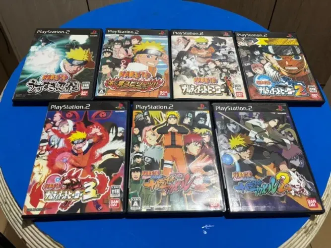 Coleção de jogos originais do Naruto para ps2 em JAPONÊS