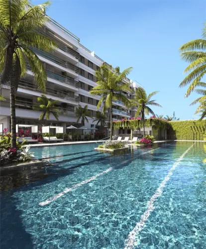 Apartamento 2 quartos, suíte, vaga de garagem e mobiliado no Pontal Oceanico - RECREIO