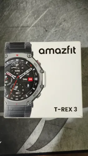 Smartwatch Amazfit T-Rex 3 48mm Onyx Black - Completo na Caixa - Impecável