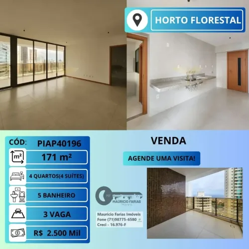 APARTAMENTO COM 4 QUARTOS(4 SUÍTES) COM 171M² NO HORTO FLORESTAL