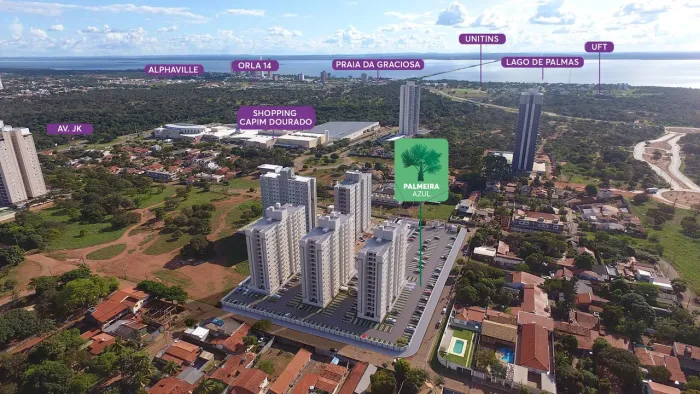 Apto 2 quartos com suíte e varanda próximo a UFT e Shopping Capim Dourado 