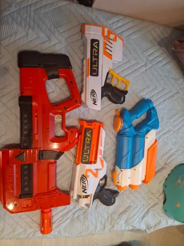 ?Lote Lançadores Nerf (Fortnite, Ultra e Super Soaker) - Ótimo Estado