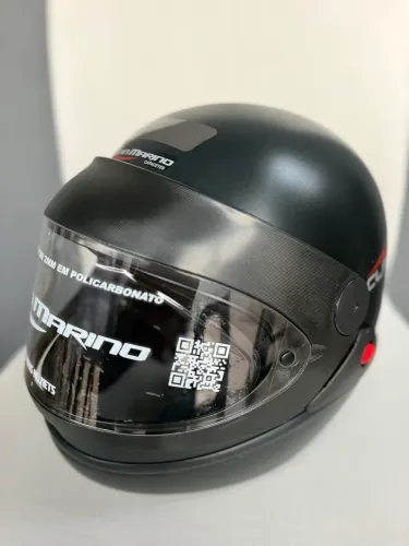 VENDO CAPACETE SAN MARINO CLASSIC PRETO FOSCO ZERO NA CAIXA