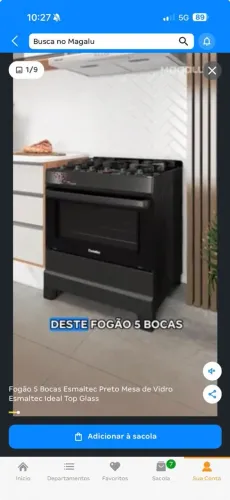 Fogão de 5 bocas de cerâmica na caixa novo sem uso