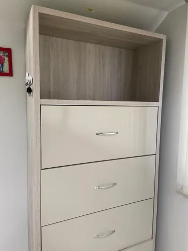 Armário para escritório - Beje, 4 gavetas grandes