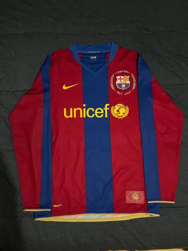 Camisa Barcelona original 2008 manga longa Ronaldinho