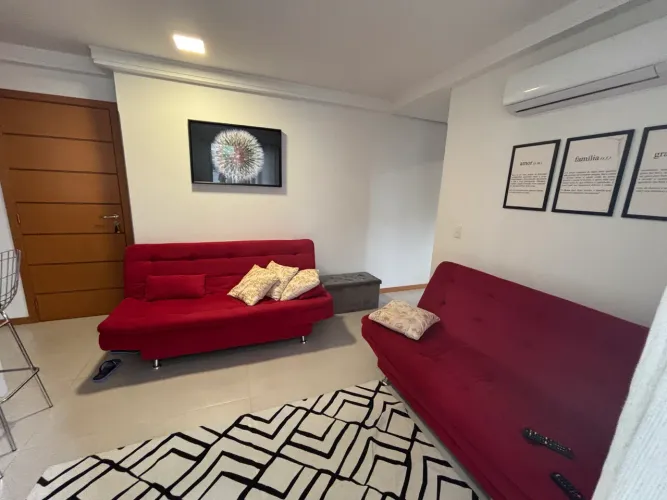 Sofá Cama-Bicama Matrix Salomé em Tecido Suede - Vermelho