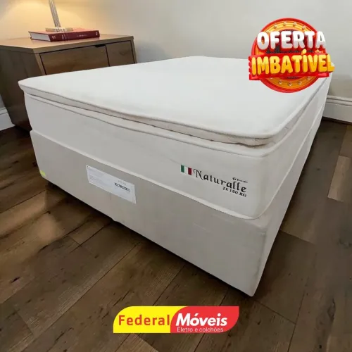 Cama Box Casal 1,38cm Colchão e Base - Mega Oferta 