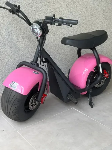 Moto Elétrica TUI POP Rosa Completa 1000W - R$ 7.500