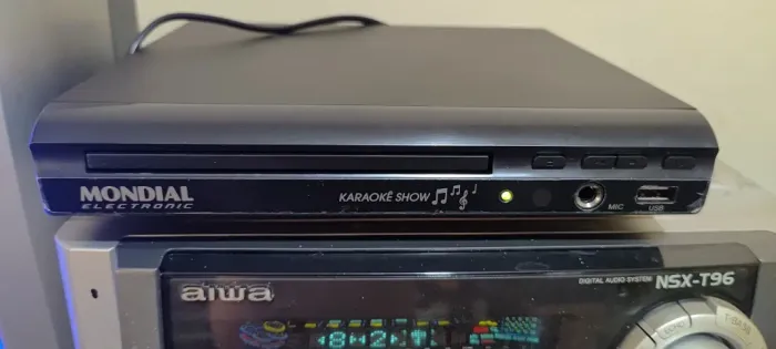 DVD Mondial Black Line Novo na Caixa com Controle Remoto.