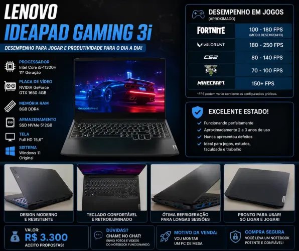 NOTEBOOK GAMER LENOVO