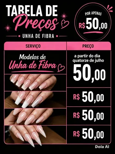 Modelos de unha de fibra