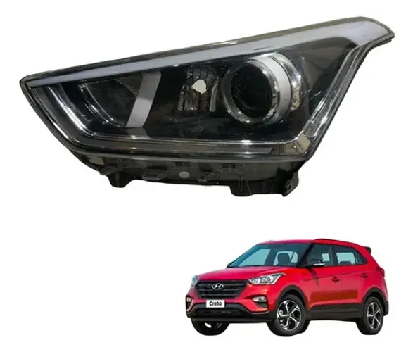 Farol Creta 2019 2020 2021 Projetor Foco Duplo Esquerdo Esquerdo/motorista