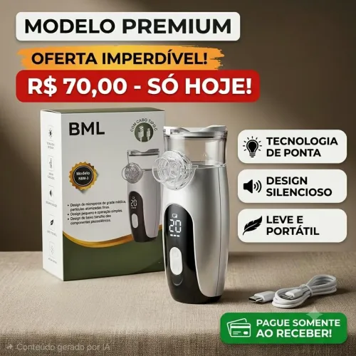 Inalador PREMIUM, lacrado, completo e silencioso! A pronta entrega ou retirada ?