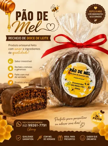 Delicioso pão de mel 