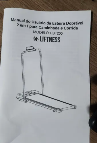 Esteira Dobrável 2 em 1 para caminhada e corrida MODELO EST200 LIFTNESS c/ controle remoto