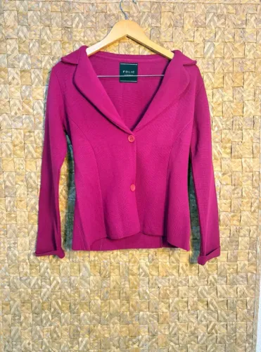 Casaco/blazer em tricot Folic Classic original, tamanho M
