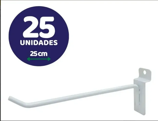 Gancho Painel Canaletado 25cm Branco