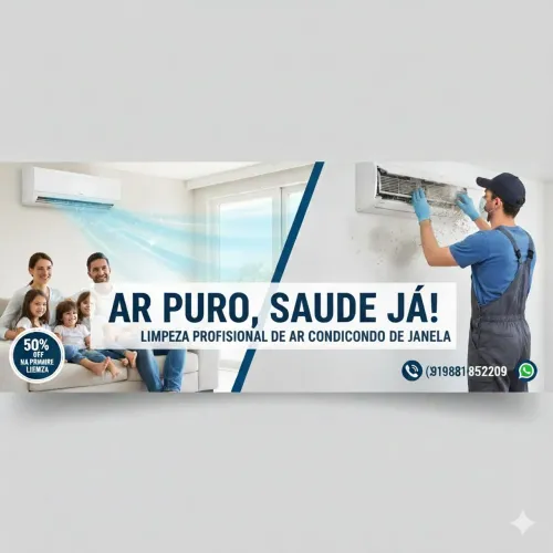 Limpeza de ar condicionado de janela a domicilio