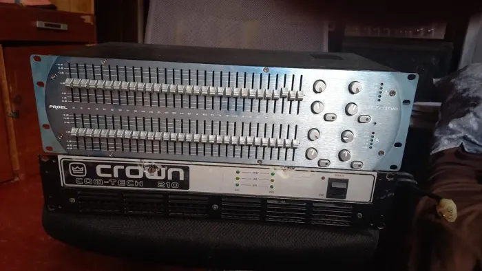 Amplificador Crown 210 e Equalizador  EZcurve Proença EZCURVE