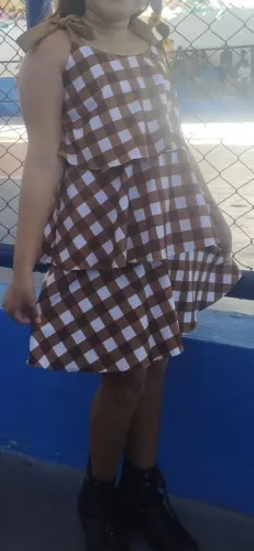 Vestido quadriculado
