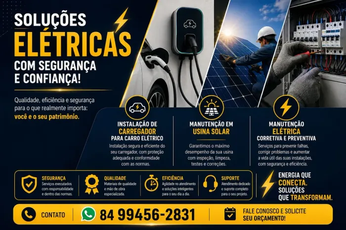 Instalação de carregador para carro elétrico 