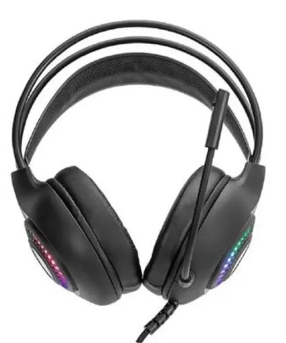 Headset Gamer New Hero Striker, RGB, Conector 3.5 mm, Drivers de 50 mm, Preto