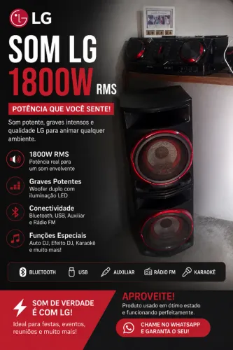 Som LG 1800W Todo Perfeito (( Aceitamos Cartoes e Pix))
