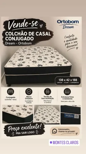 Colchão De Casal Conjugado Dream 138x42x188 Ortobom Preto
