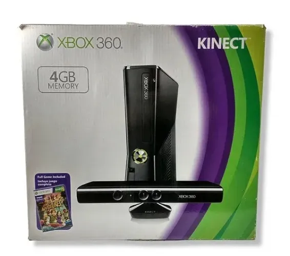 Xbox 360 2 Controles Kinect Na Caixa 3 Jogos