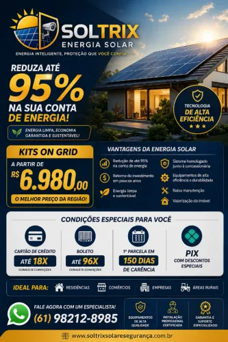 ? Energia solar sem entrada e com 150 dias de carência