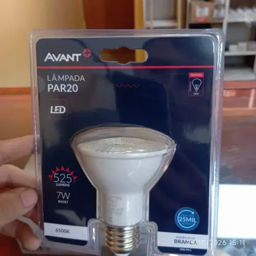 Lâmpada PAR 20 7W E-27 luz branca Avant