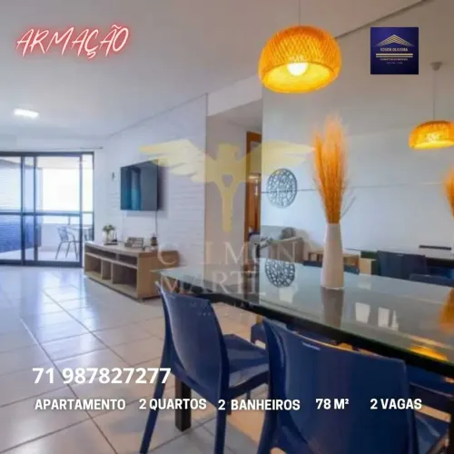 APARTAMENTO 2 QUARTOS (1 SUÍTES), 78M², EM ARMAÇÃO