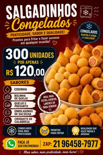 Salgados congelados 