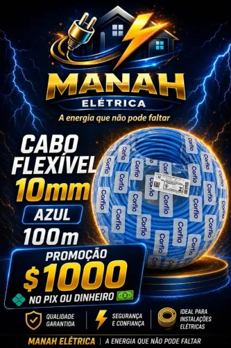CABO FLEXIVEL 10MM AZUL CORFIO