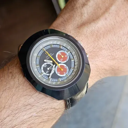 Omega Seamaster Darth Vader Cronógrafo Vintage Anos 70 Relógio Suíço Original