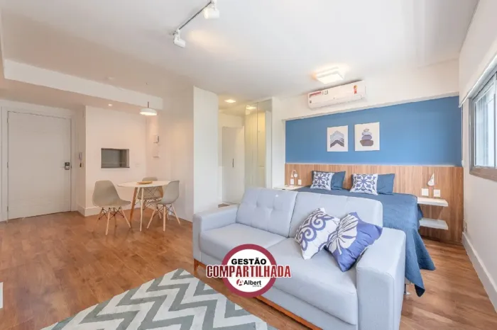 Loft Mobiliado com Churrasqueira em Frente ao Viva Open Mall - Próximo ao Iguatemi